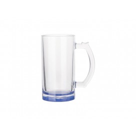 16oz Sublimation Clear Glass Beer Mug (Dark Blue Bottom)(24pcs/ctn)